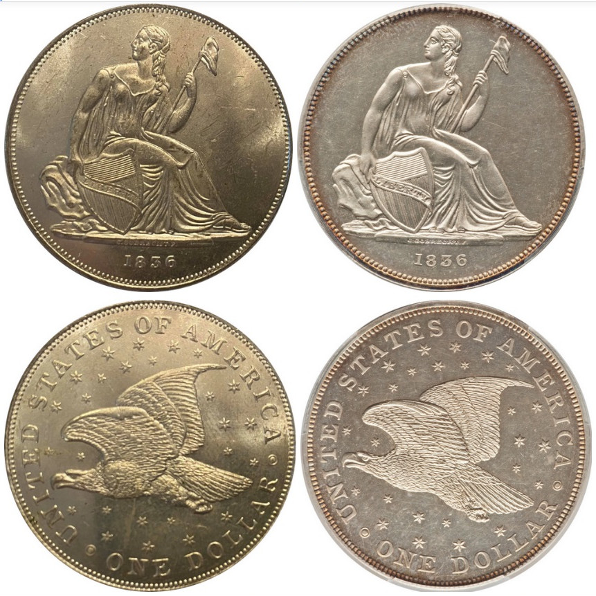 1836-$1-Gobrecht-Dollar-Original-Judd-60-Die-State-B-Die-Alignment-I